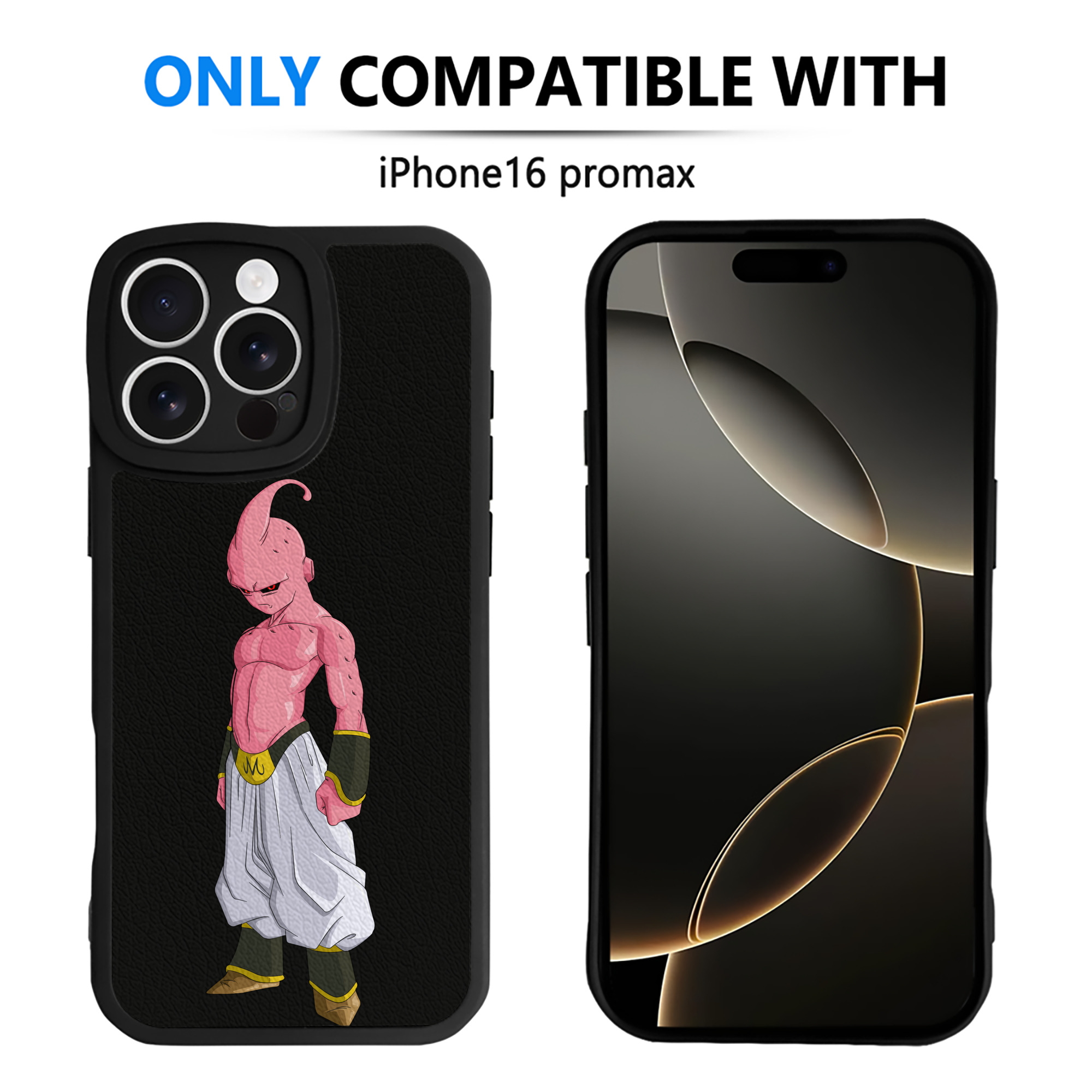 （画像用） ドラゴンボール 魔人ブウ DRAGON BALL Majin Buu 【iPhone 16シリーズ対応】シリコンスマホケース（レザー調） 材質：シリコン